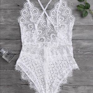 White Lace Bodysuit
